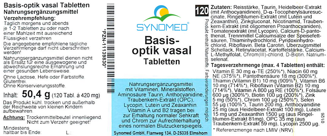 Basis-optik-vasal Tabletten