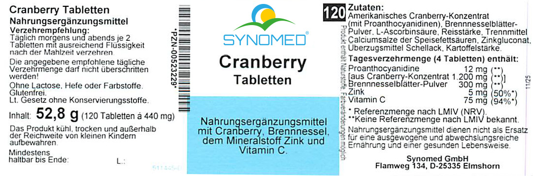 Cranberry Tabletten