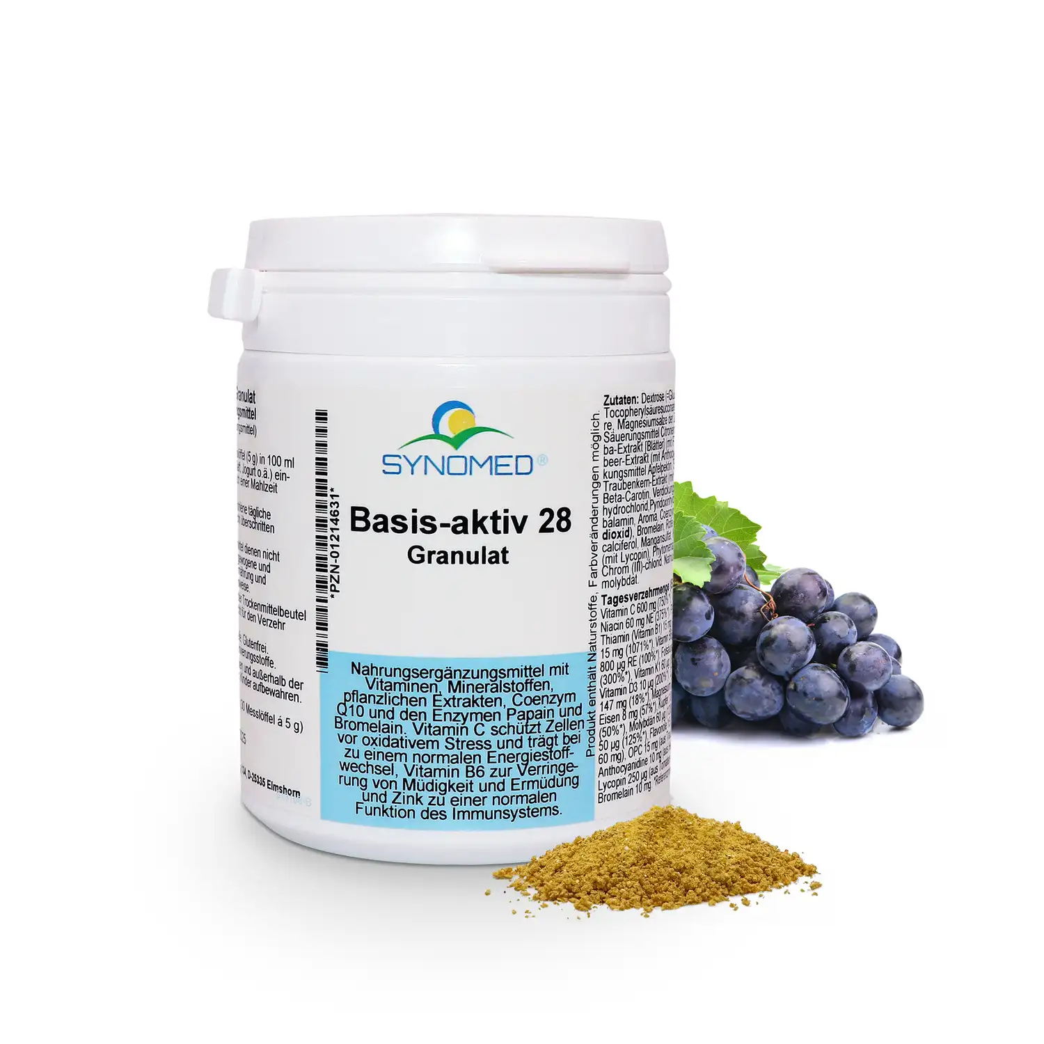 Granulat 10 Basis Aktiv, 150g Dose, Weintrauben-Geschmack.