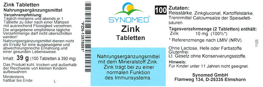 Zink - Tabletten