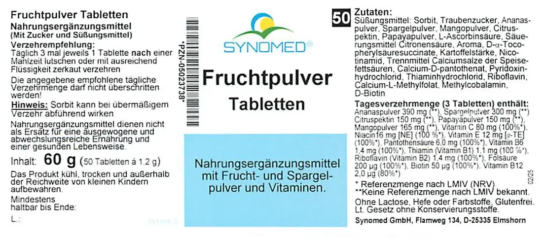 Nahaufnahme von leuchtendem, losem Fruchtpulver in Gelb- und Rottönen.