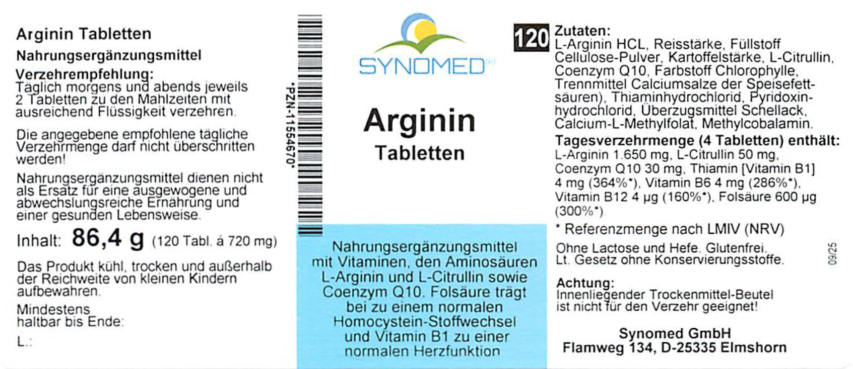 Arginin Tabletten