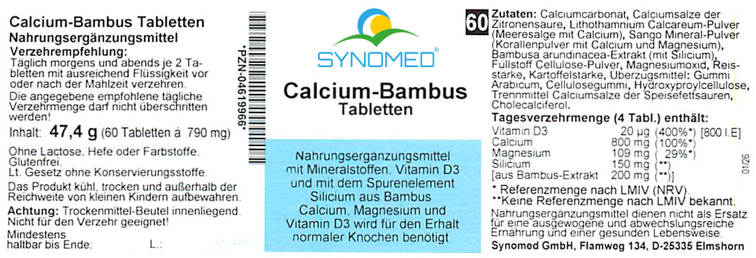 Calcium-Bambus Tabletten