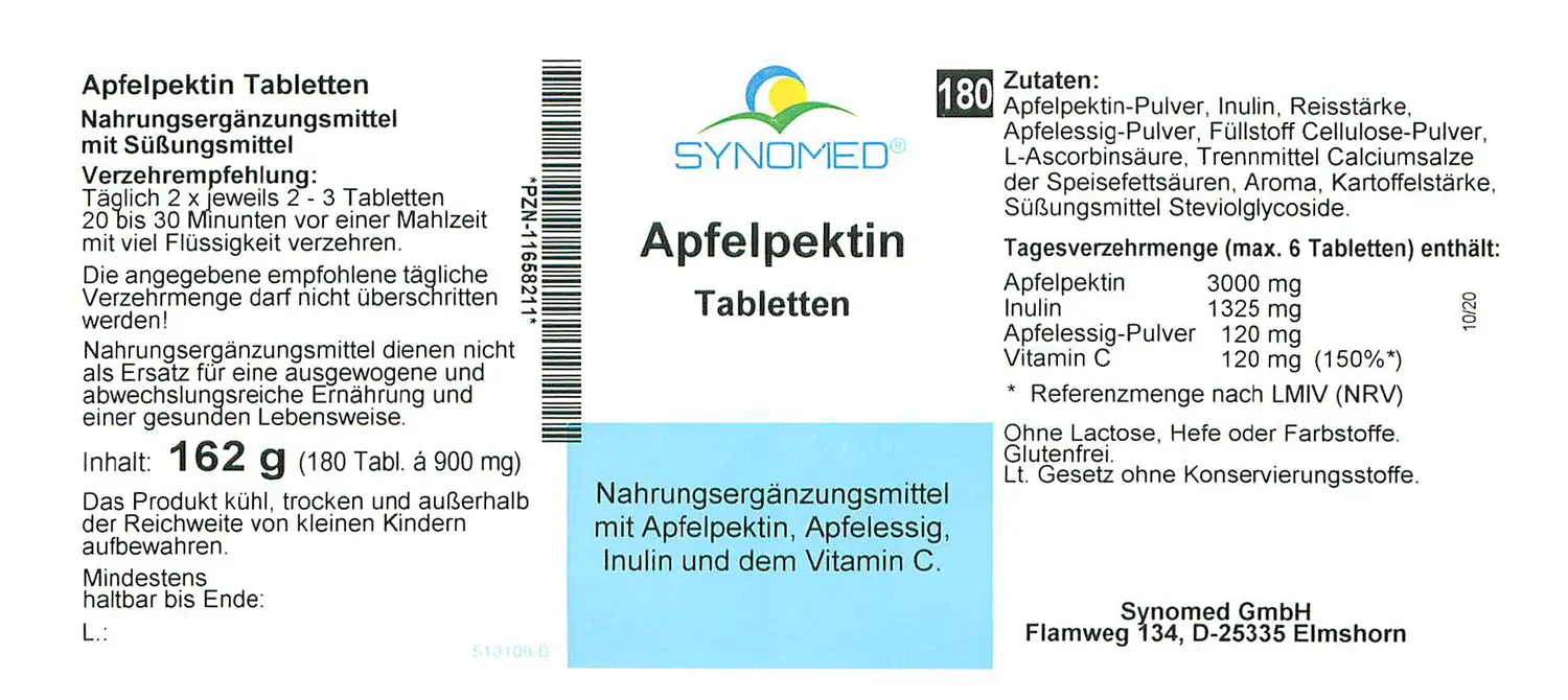 Nahaufnahme von Apfelpektin-Granulat, weiß und körnig.