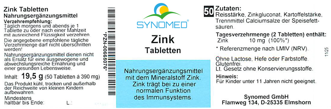Zink - Tabletten