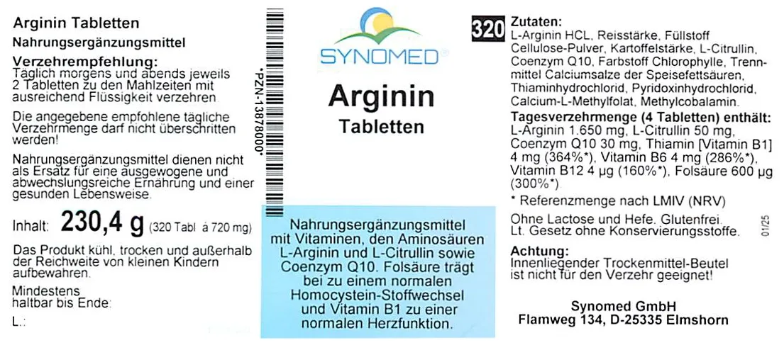 Strukturformel des Arginin-Moleküls, dargestellt in einem Bild.