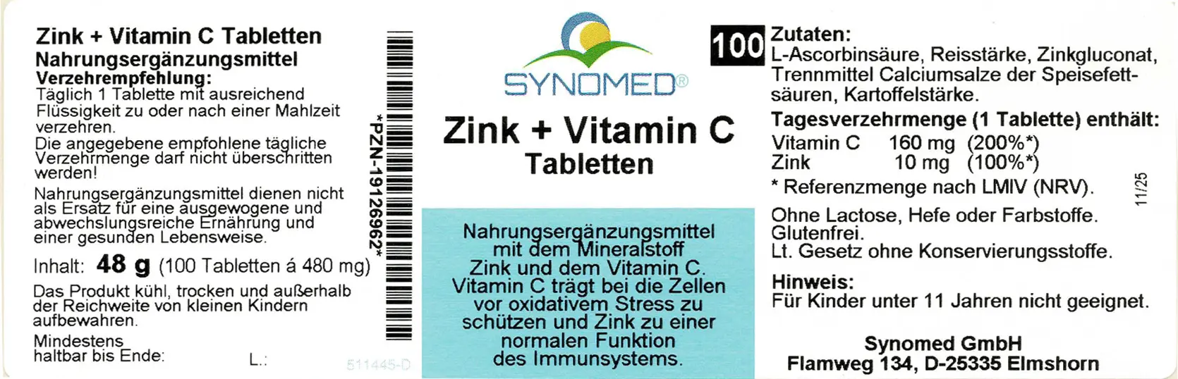 Zink+Vitamin C - Tabletten